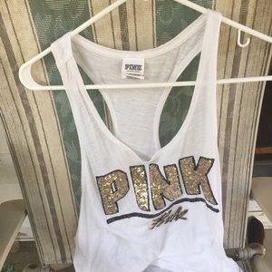 Vs pink bling tank